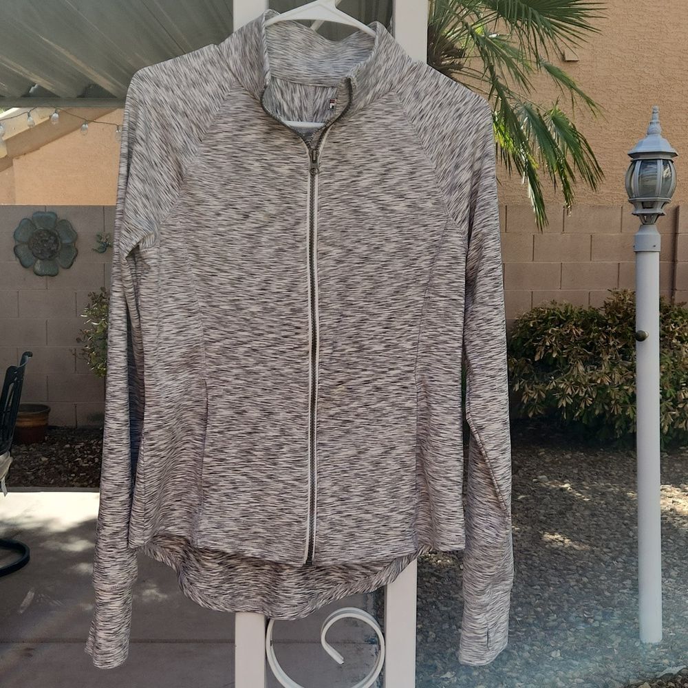 FILA women's medium gray fitted jacket/sweatshirt.